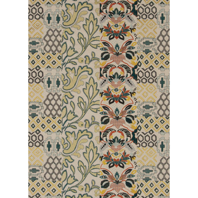 G P & J BAKER FABRICS - QUEEN'S SAMPLER - AMBER/EMERALD