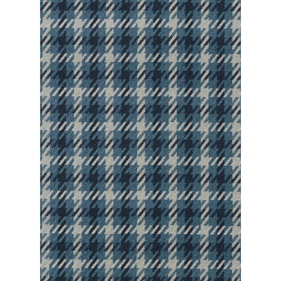 G P & J BAKER FABRICS - COURT PLAID - SAPPHIRE