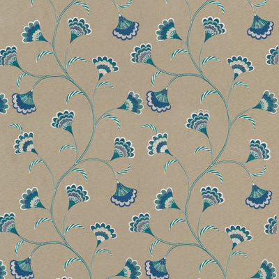 G P & J BAKER FABRICS - KITAI - PEACOCK