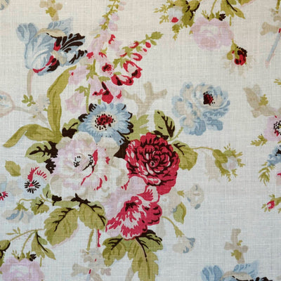 LEE JOFA - GRENVILLE LINEN - PINK/GREEN