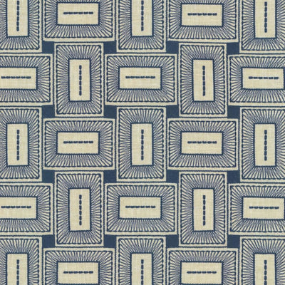 KASMIR FABRICS-BOX OFFICE - NAVY