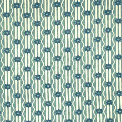 G P & J BAKER FABRICS - RIVER FLOWER - AQUA/DE