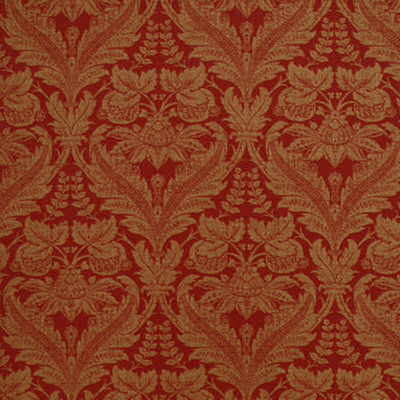 G P & J BAKER FABRICS - VENETIAN DAMASK - RED/GOLD