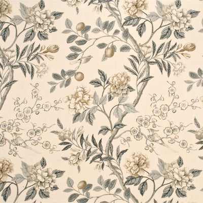 G P & J BAKER FABRICS - EMPEROR'S GARDEN - SILVER/GREY