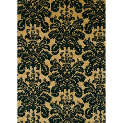 G P & J BAKER FABRICS - MARCHMONT DAMASK - CAMEL/BLACK