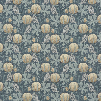G P & J BAKER FABRICS - PUMPKINS - INDIGO