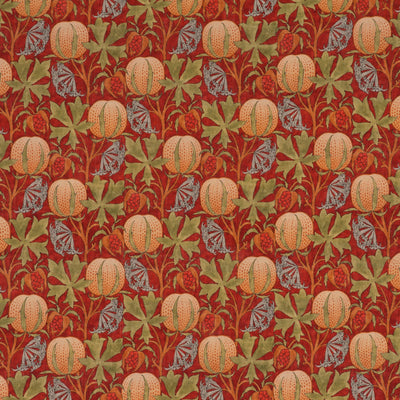 G P & J BAKER FABRICS - PUMPKINS - RED/GREEN