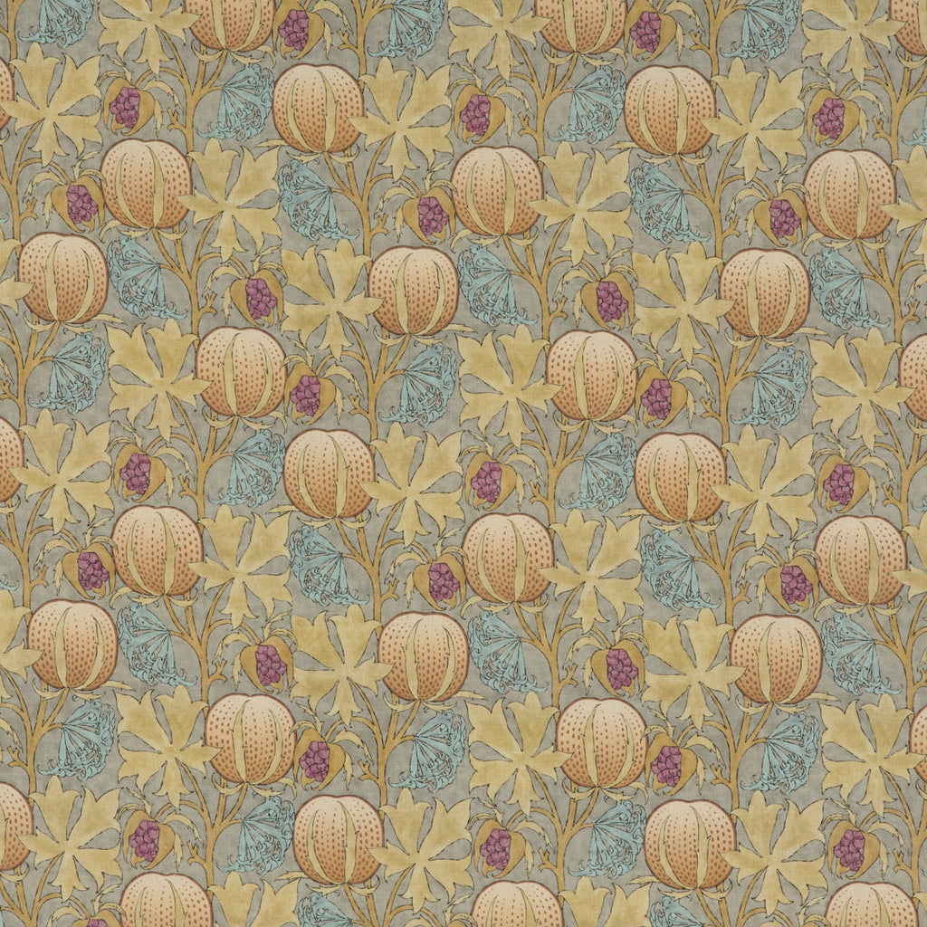 G P & J BAKER FABRICS - PUMPKINS - TEAL