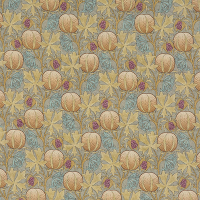G P & J BAKER FABRICS - PUMPKINS - TEAL