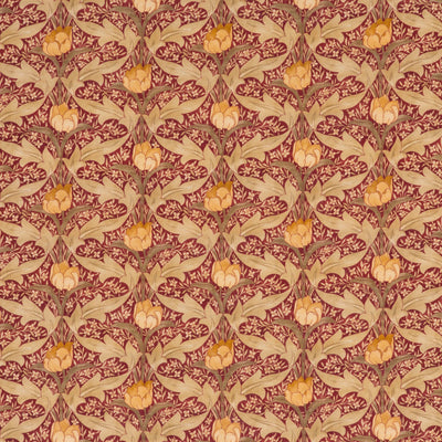 G P & J BAKER FABRICS - TULIP & JASMINE - RED/OCHRE
