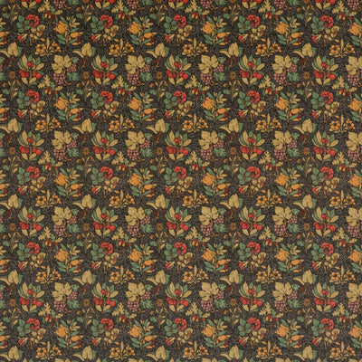 G P & J BAKER FABRICS - MEADOW FRUIT VELVET - CINDER/MULTI