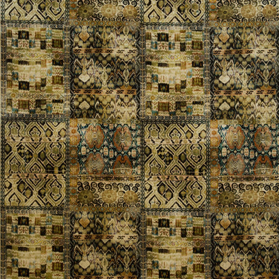 G P & J BAKER FABRICS - RIO - OLIVE/EBONY