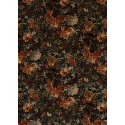 G P & J BAKER FABRICS - ROYAL GARDEN VELVET - AMBER/JADE