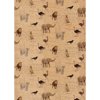 G P & J BAKER FABRICS - ROYAL BEASTS VELVET - ANTIQUE