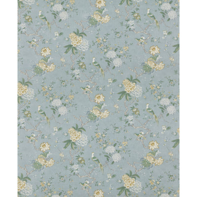 G P & J BAKER FABRICS - ORIENTAL BIRD SIGNATURE - SOFT BLUE