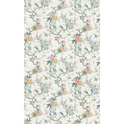 G P & J BAKER FABRICS - ORIENTAL BIRD SIGNATURE - TEAL