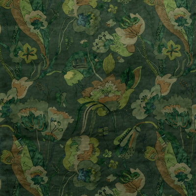 G P & J BAKER FABRICS - CALIFORNIA VELVET - EMERALD