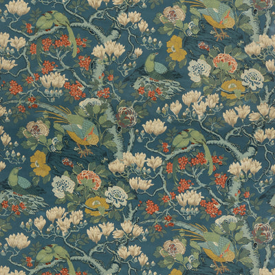 G P & J BAKER FABRICS - ROCKBIRD VELVET - TEAL