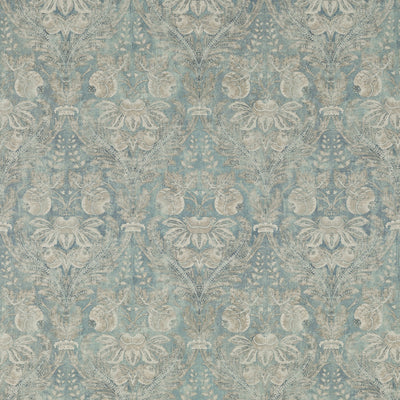 G P & J BAKER FABRICS - LAPURA DAMASK - BLUE