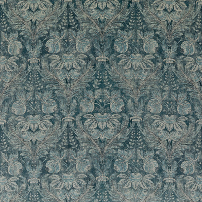 G P & J BAKER FABRICS - LAPURA VELVET - BLUE