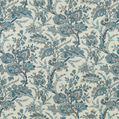 G P & J BAKER FABRICS - JEWEL INDIENNE - BLUE/SAND