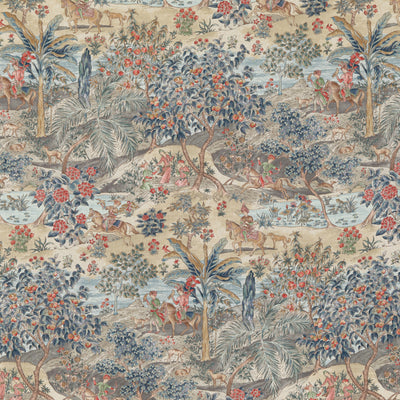 G P & J BAKER FABRICS - RAMAYANA - RED/BLUE