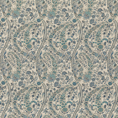 G P & J BAKER FABRICS - BUKHARA PAISLEY - BLUE