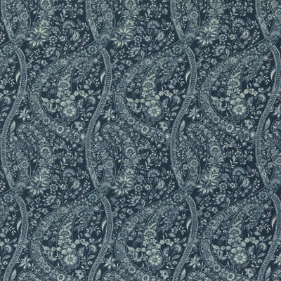 G P & J BAKER FABRICS - BUKHARA PAISLEY - INDIGO