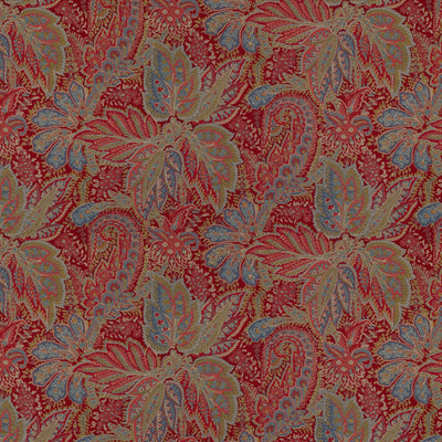 BRUNSCHWIG & FILS - CHANDIGARH COTTON AND LINEN PRINT - GARNET