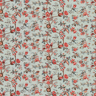 BRUNSCHWIG & FILS - BOUGAINVILLE COTTON PRINT - BLEU