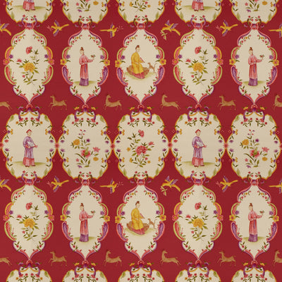 BRUNSCHWIG & FILS - GEISHA - LACQUER RED/PURPLE
