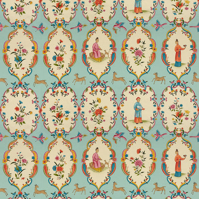 BRUNSCHWIG & FILS - GEISHA - SKY/ROSE
