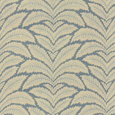 BRUNSCHWIG & FILS - TALAVERA COTTON AND LINEN PRINT B - LUE