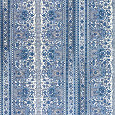 BRUNSCHWIG & FILS - DIGBY S TENT LINEN & COTTON PRINT - MOROCCAN BLUE
