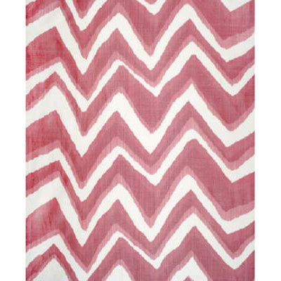 BRUNSCHWIG & FILS - CHEVRON BAR SILK WARP PRINT - BERRY