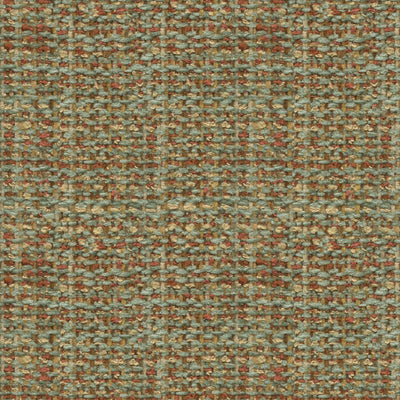 BRUNSCHWIG & FILS - BOUCLE TEXTURE - JADE/CORAL
