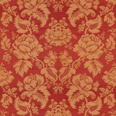 BRUNSCHWIG & FILS - MOULINS DAMASK - ROUGE/IVOIRE
