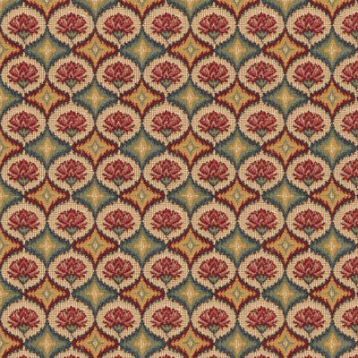 BRUNSCHWIG & FILS - FABIENNE WOVEN TAPESTRY - RED BLUE