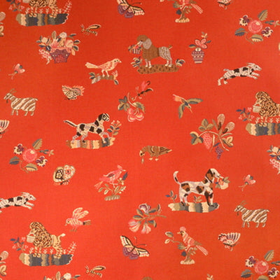 BRUNSCHWIG & FILS - ANIMALITOS WOVEN TAPESTRY - TOMATO