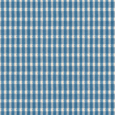 BRUNSCHWIG & FILS - HALSEY COTTON CHECK - OXFORD BLUE