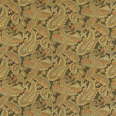 KASMIR FABRICS-BURMONDSEY LEAF - CINDERSMOKE