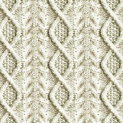 Cable Textured Knit Fabric Light Grey - per Meter