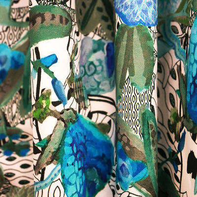 JF Fabrics , a selection of fabrics such as velvet, damask, cotton, silk, linen and sheers.