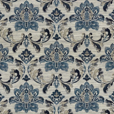 KASMIR FABRICS-CATALINA SCROLL - INDIGO