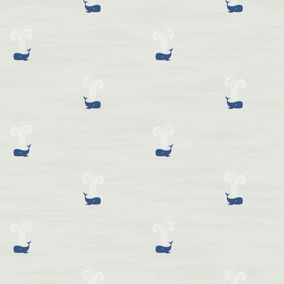 SEABROOK WALLPAPER-TINY WHALES-SOFT GRAY AND NAVY-DA60300