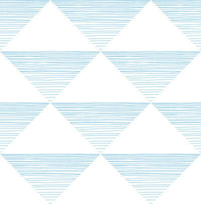 SEABROOK WALLPAPER-GEO STRIPE-SKY BLUE-DA61901