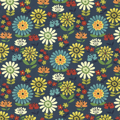KASMIR FABRICS-DAISY DAZE - CASPIAN