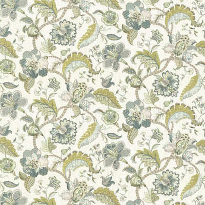 KASMIR FABRICS-DARBY HILL - PEACOCK