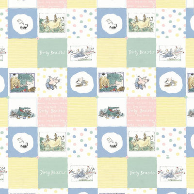 KASMIR FABRICS-DIRTY BEASTS PAT - PASTEL