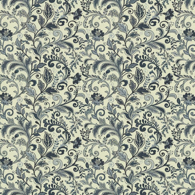 KASMIR FABRICS-DOWNTON - EVENING BLUE